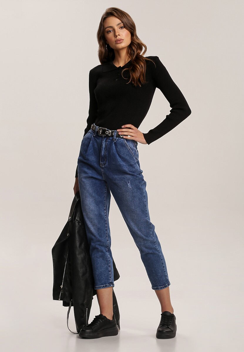 Niebieskie Jeansy Mom Fit Catesh 2