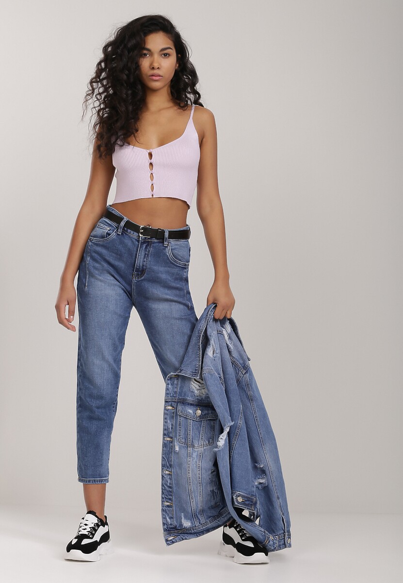 Niebieskie Jeansy Mom Fit Cathinphi 1