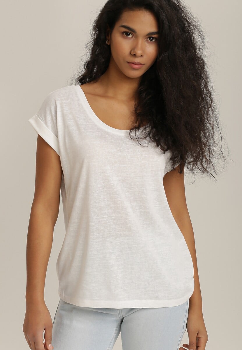 Biały T-shirt Lorlea