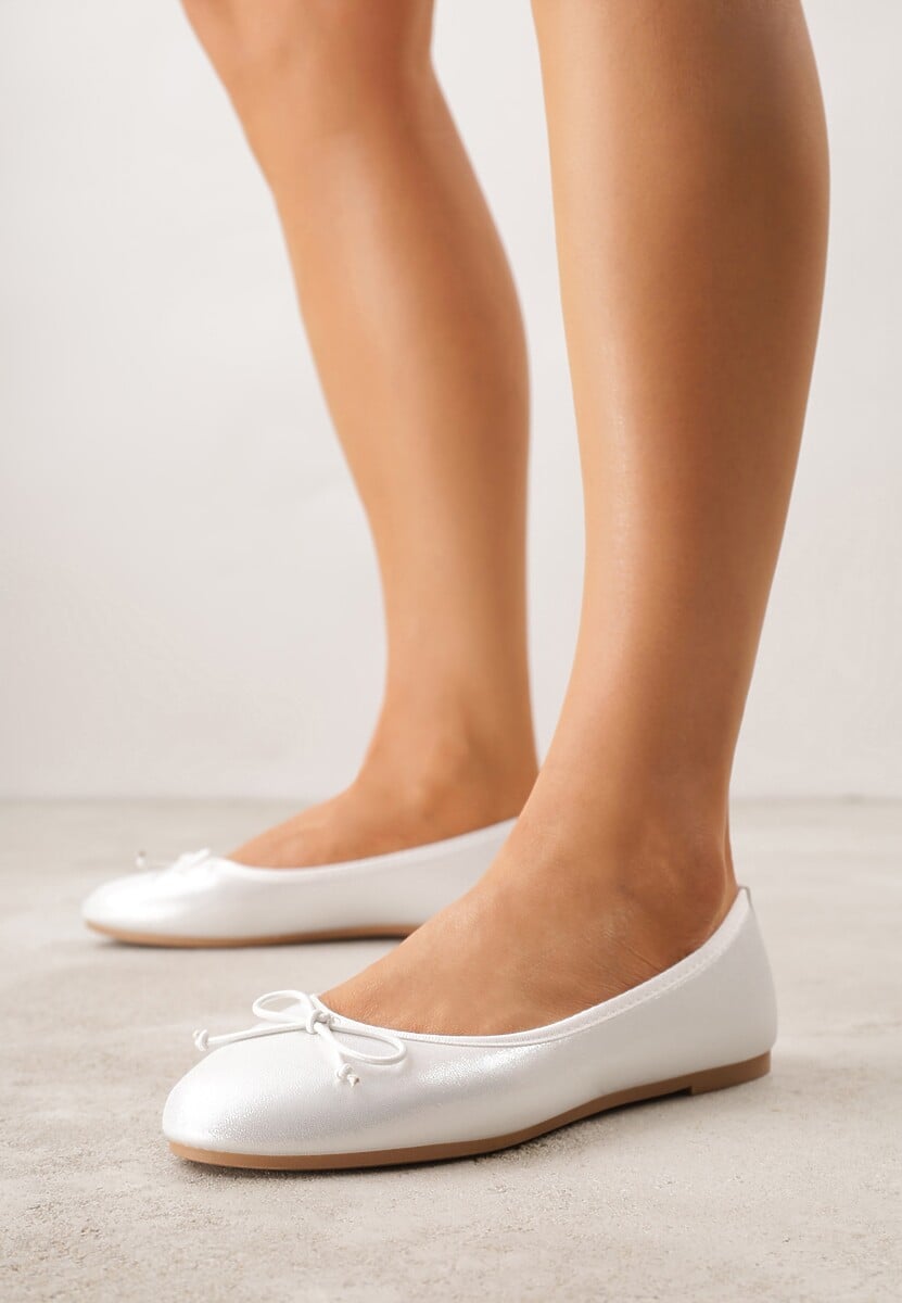 Białe Balerinki Nospe 3