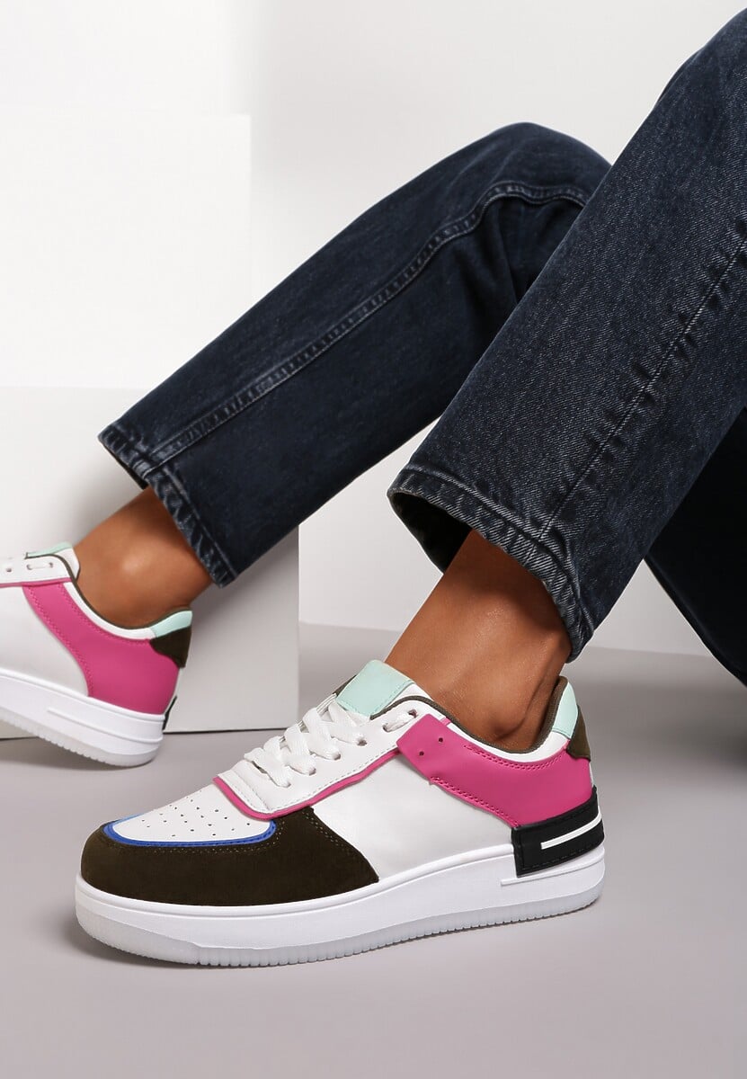 Biało-Różowe Sneakersy Dusna