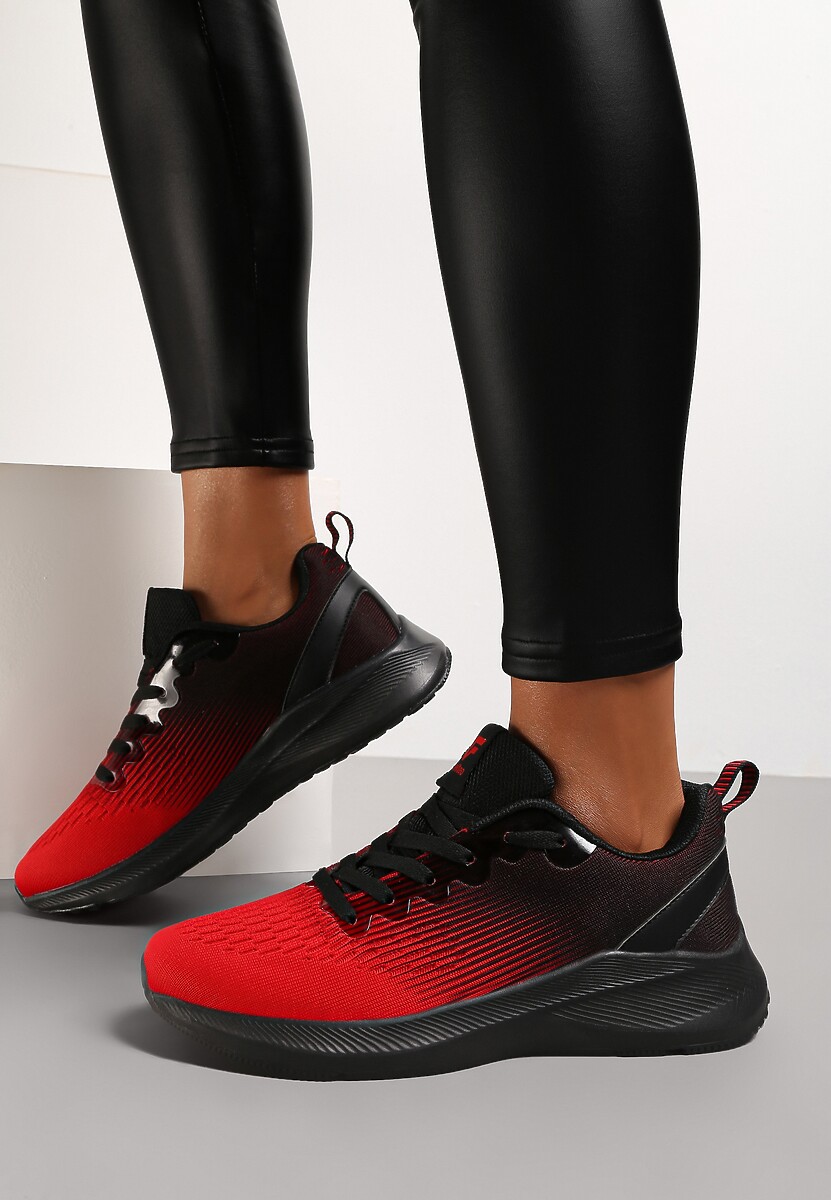 Czarno-Czerwone Buty Sportowe Zabkiel