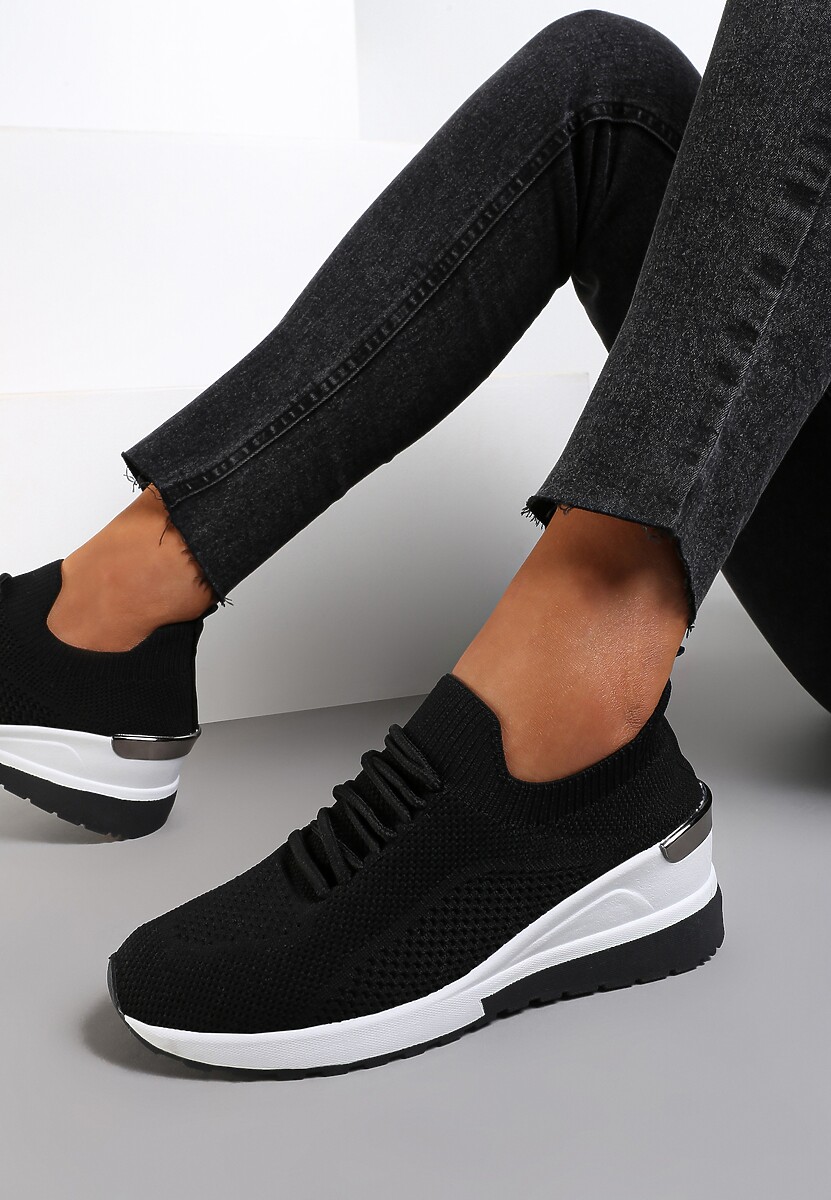 Czarne Sneakersy Eluna 1