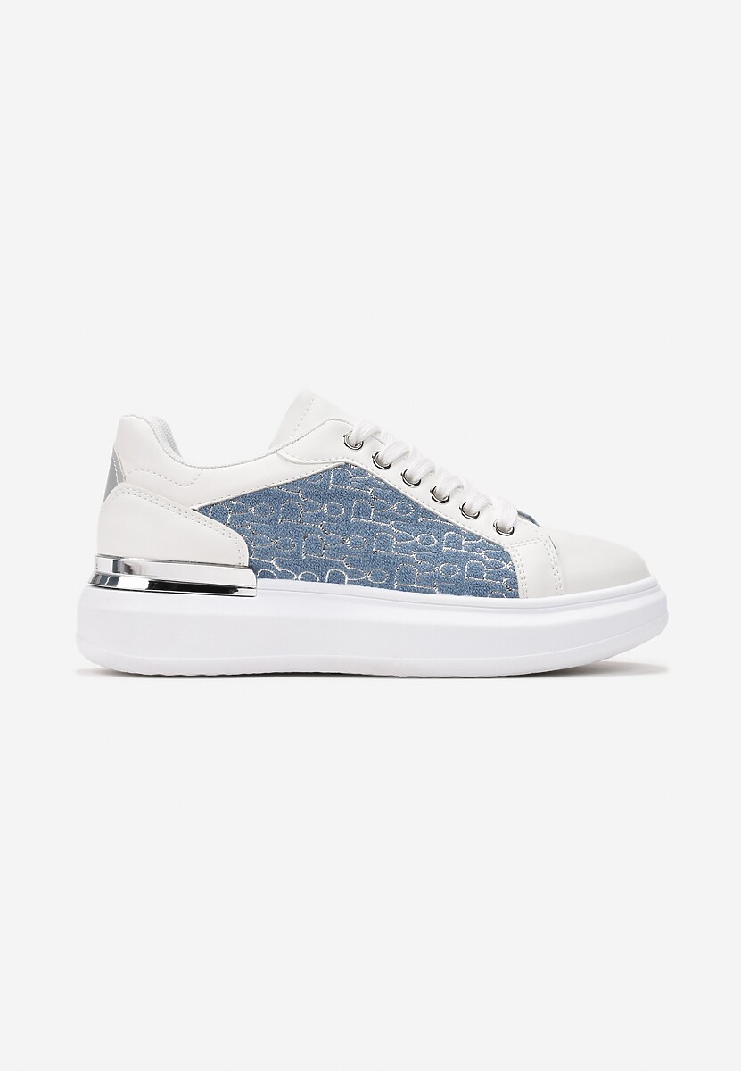 Biało-Niebieskie Sneakersy Kephehe