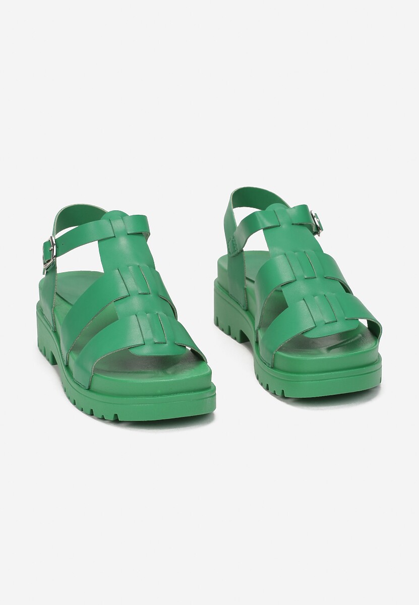 Zielone Sandały Alemosyne