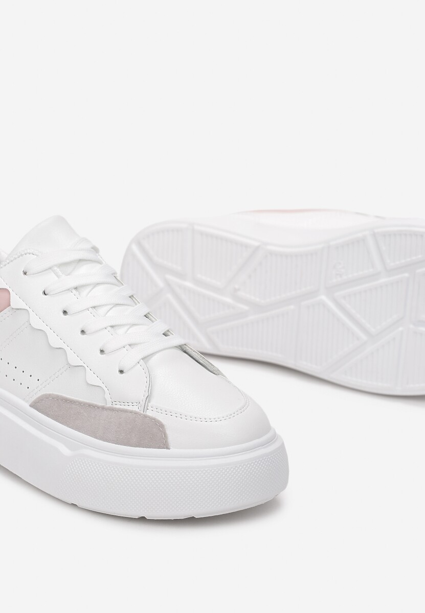 Biało-Różowe Sneakersy Cillastis