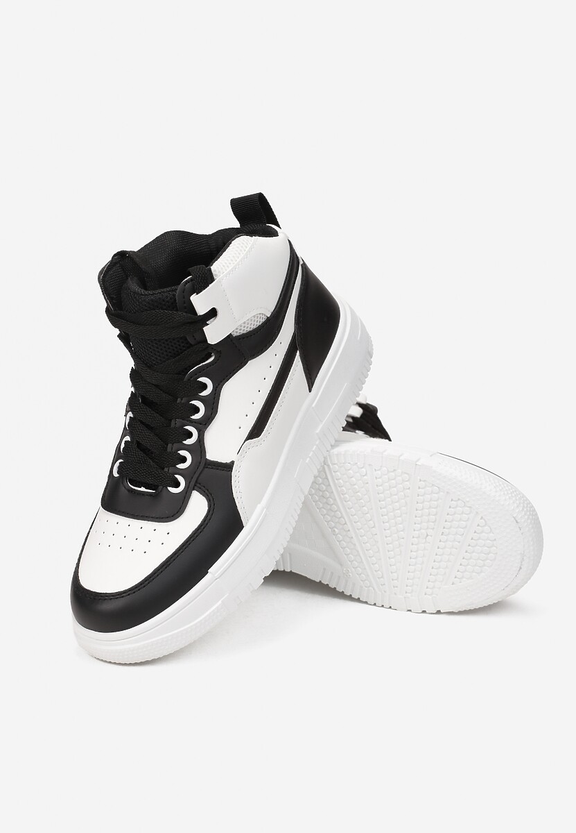 Czarno-Białe Sneakersy Phinenia