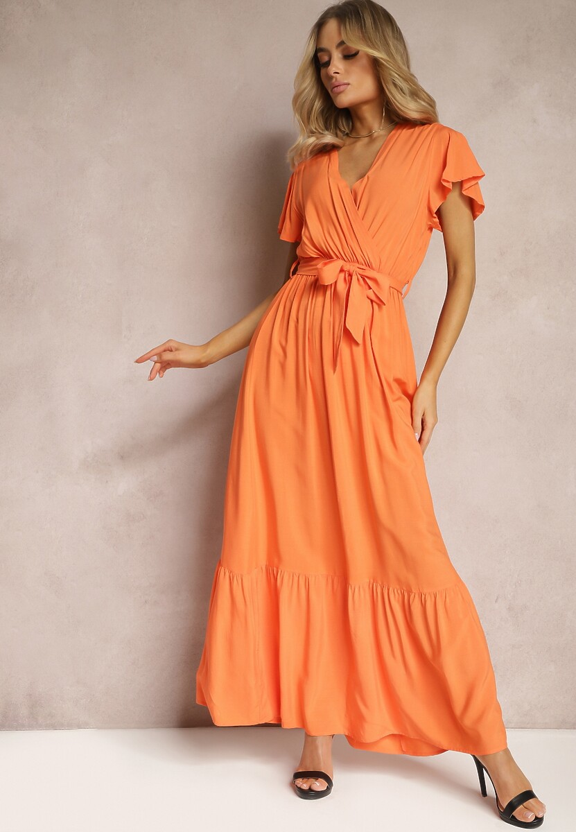 Pomarańczowa Sukienka Metia