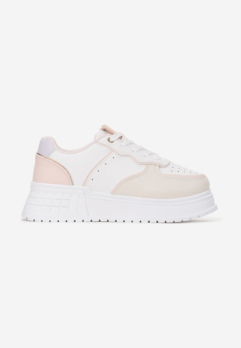 Biało-Różowe Sneakersy Naeryle