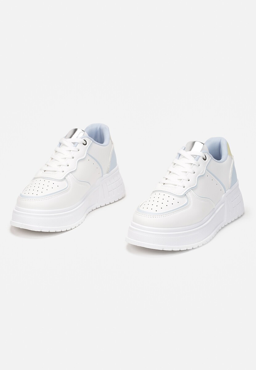 Biało-Niebieskie Sneakersy Naeryle