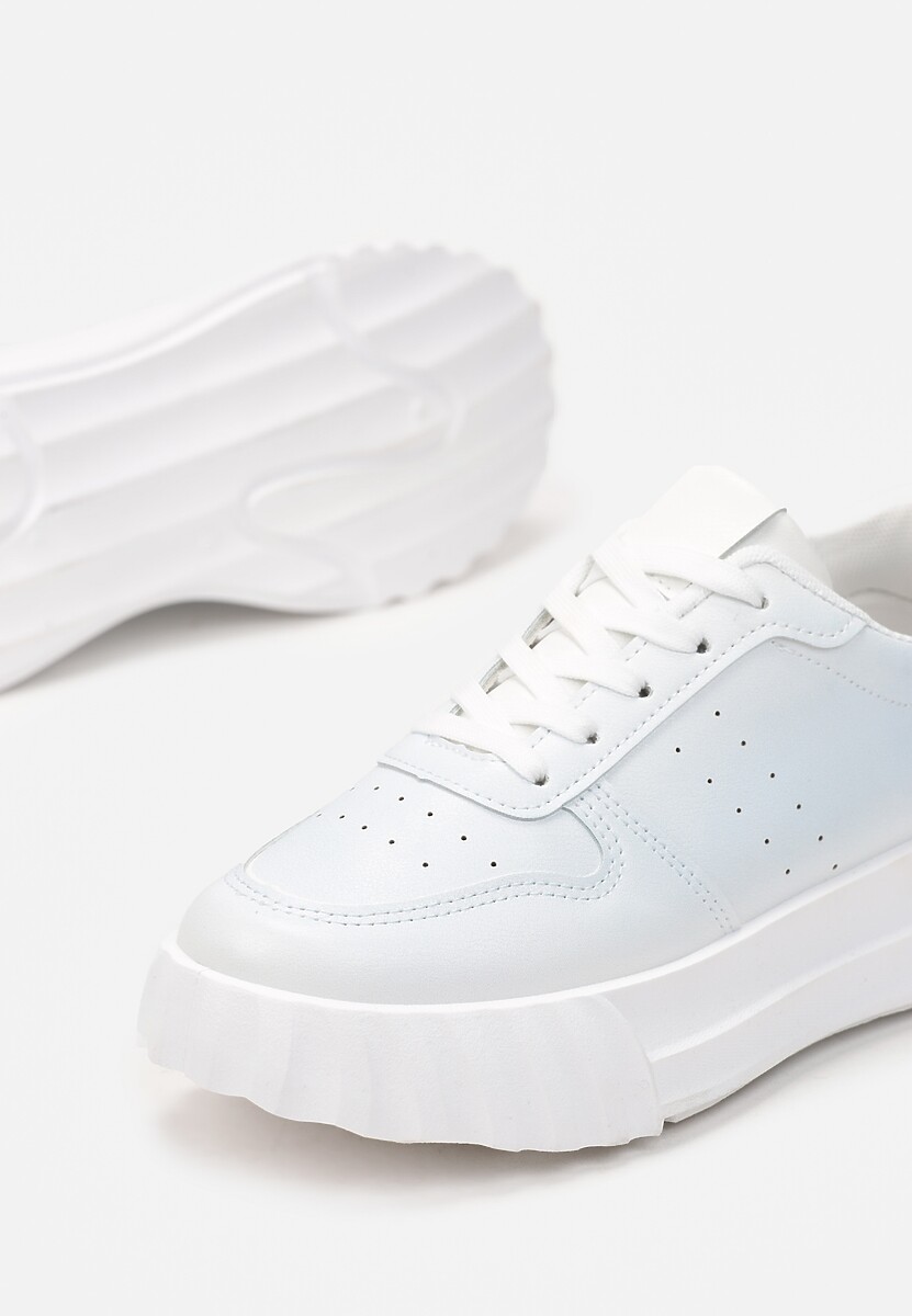 Biało-Niebieskie Sneakersy Deiniope