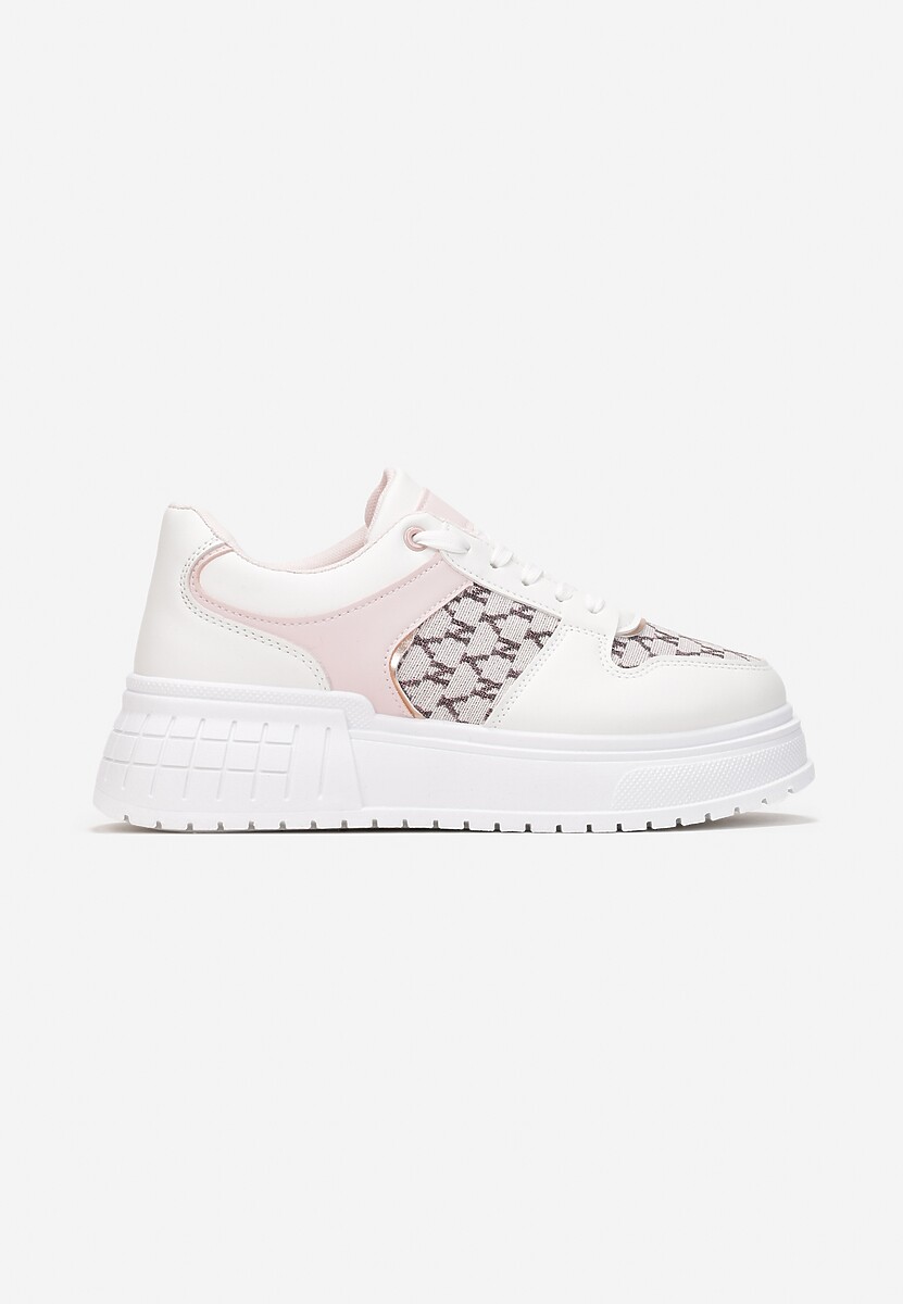 Biało-Różowe Sneakersy Theladia