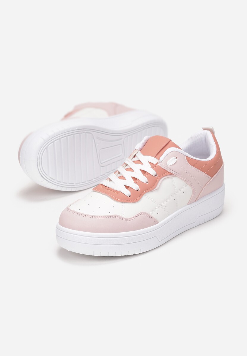 Biało-Różowe Sneakersy Typhadina