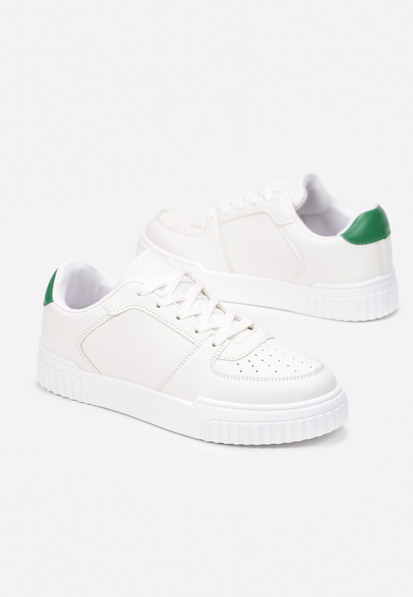 Biało-Zielone Sneakersy Amathanassa