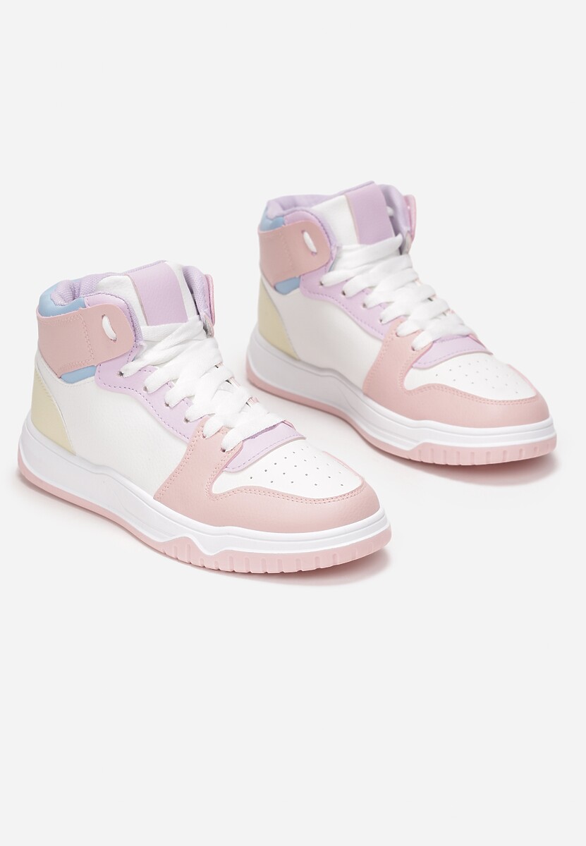 Biało-Różowe Sneakersy Alcaris