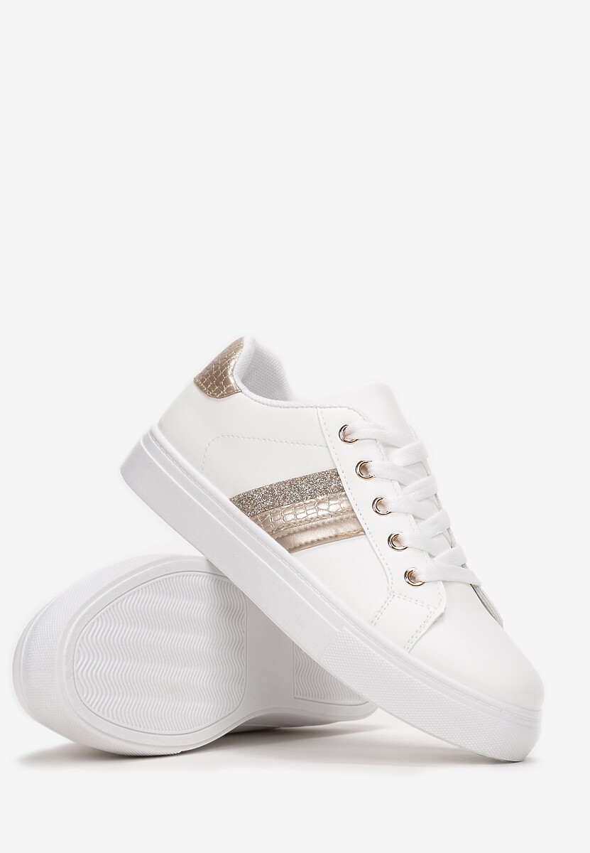 Biało-Złote Sneakersy Omphinca