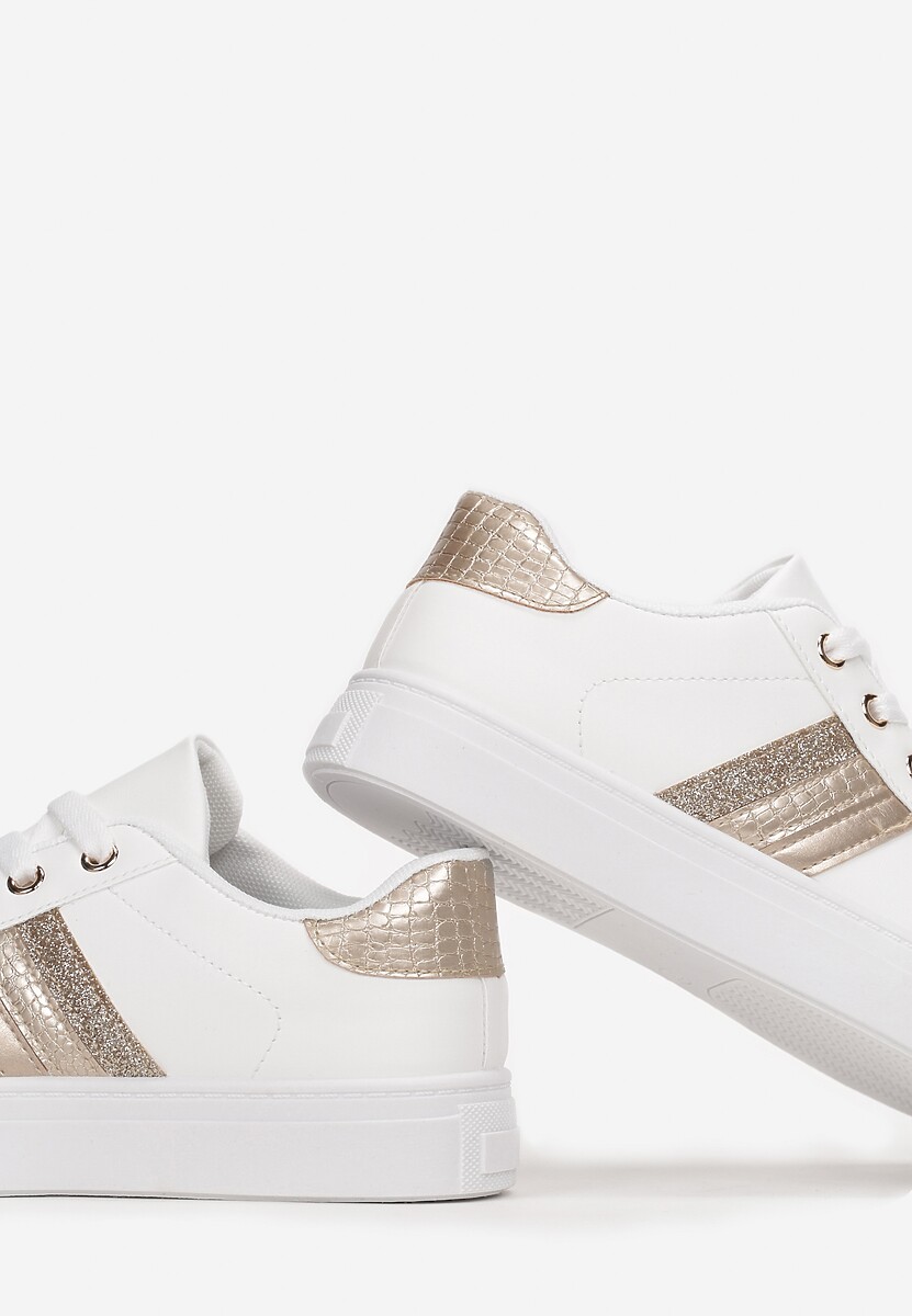 Biało-Złote Sneakersy Omphinca