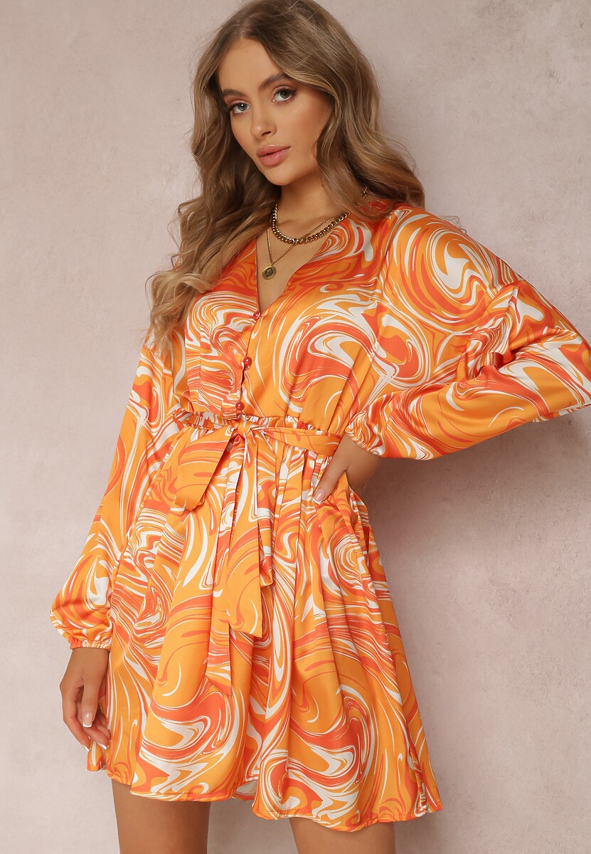 Pomarańczowa Sukienka Kephothee