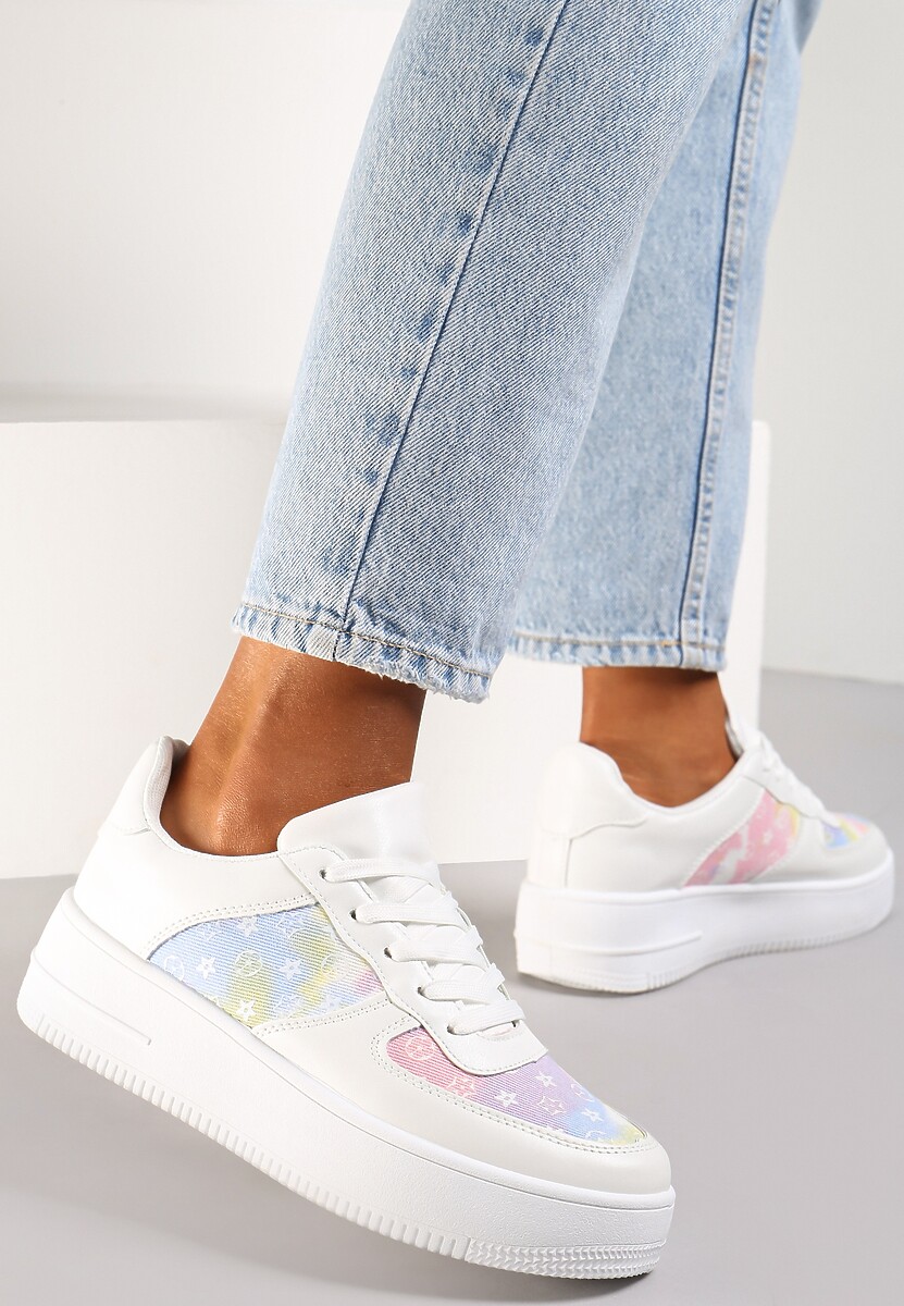 Biało-Różowe Sneakersy Ampione 1
