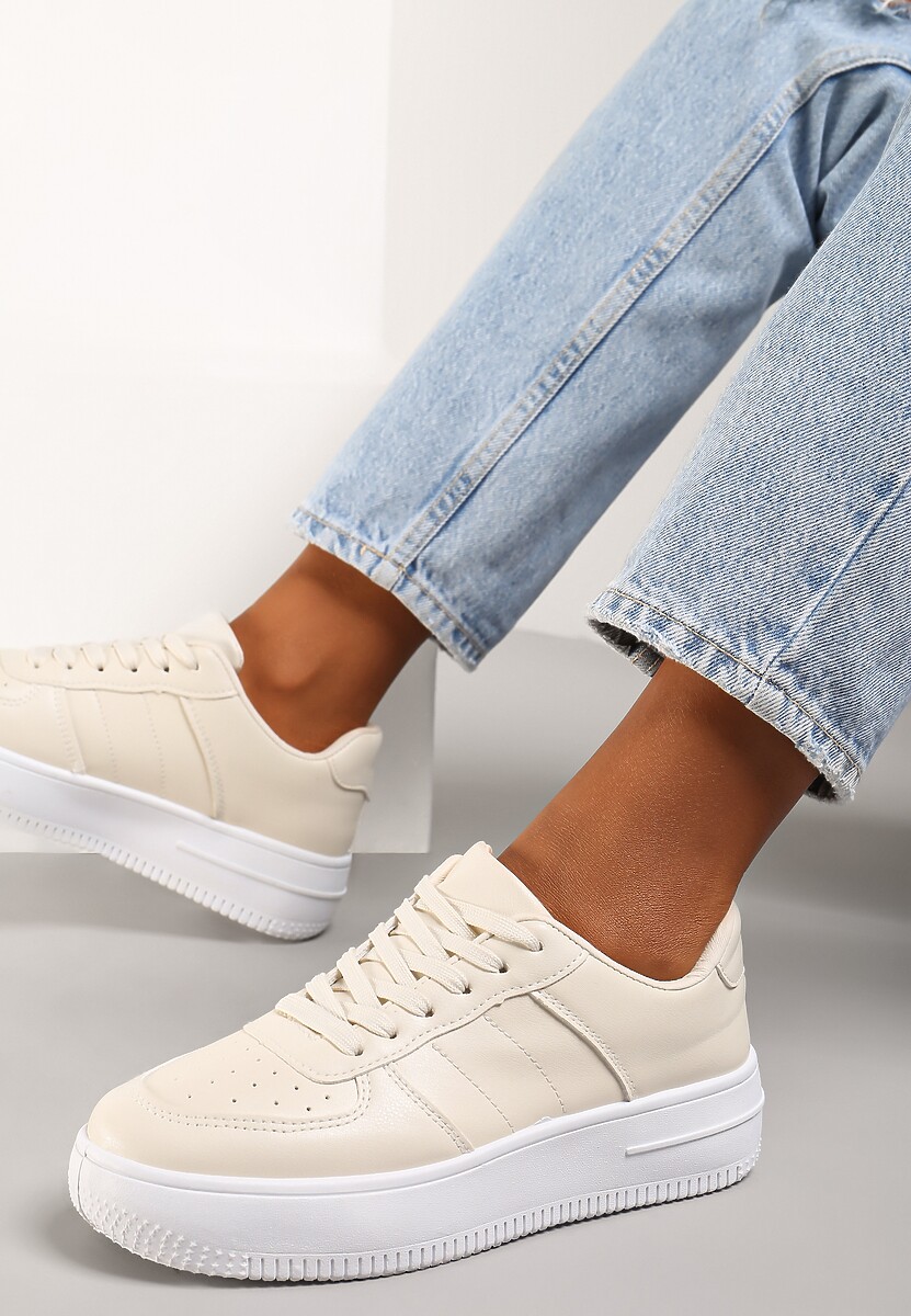 Beżowe Sneakersy Rasminos 1