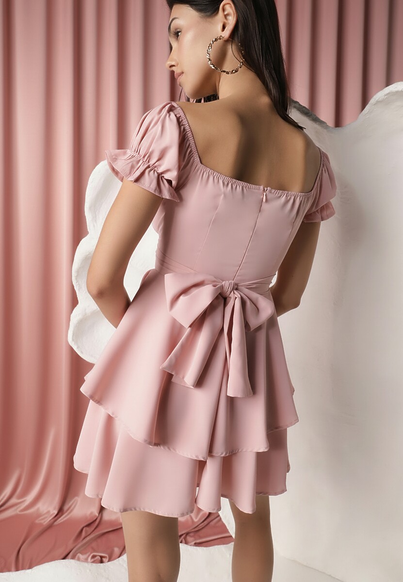 Różowa Sukienka Kephenia 3