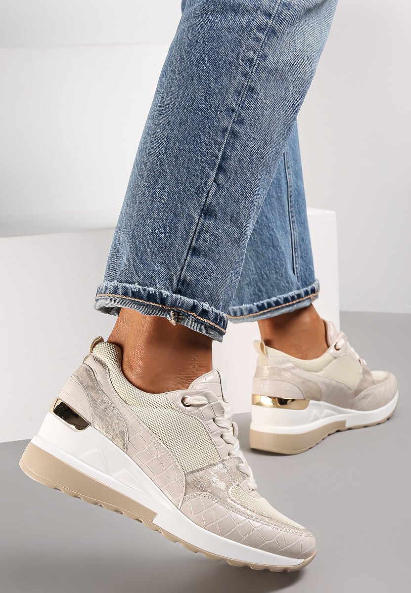 Beżowe Sneakersy Ianthynome 2