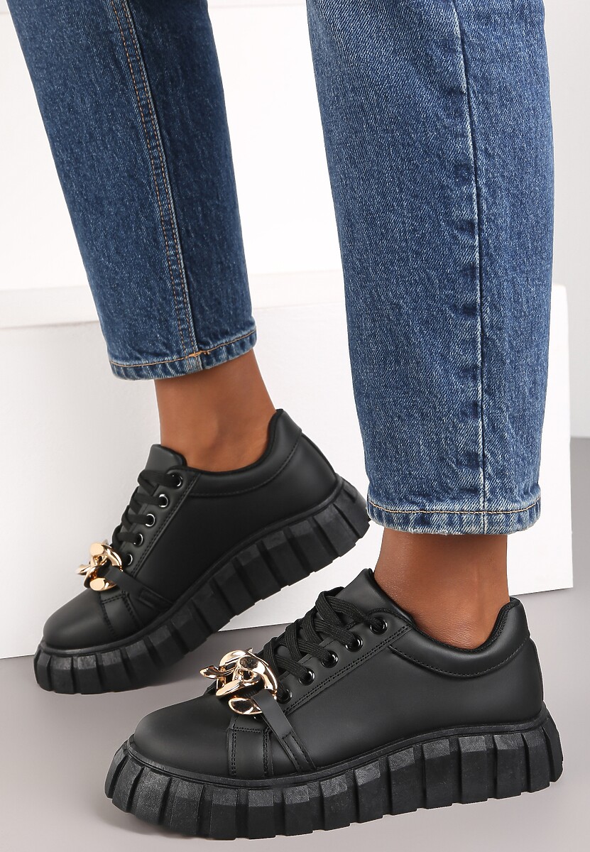 Czarne Sneakersy Novisa 1