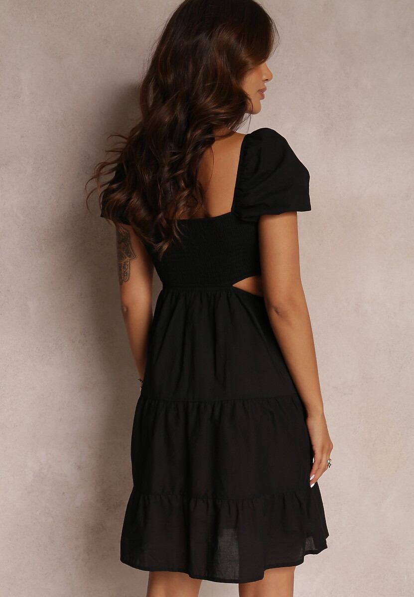 Czarna Sukienka Bawełniana Fjellon 3