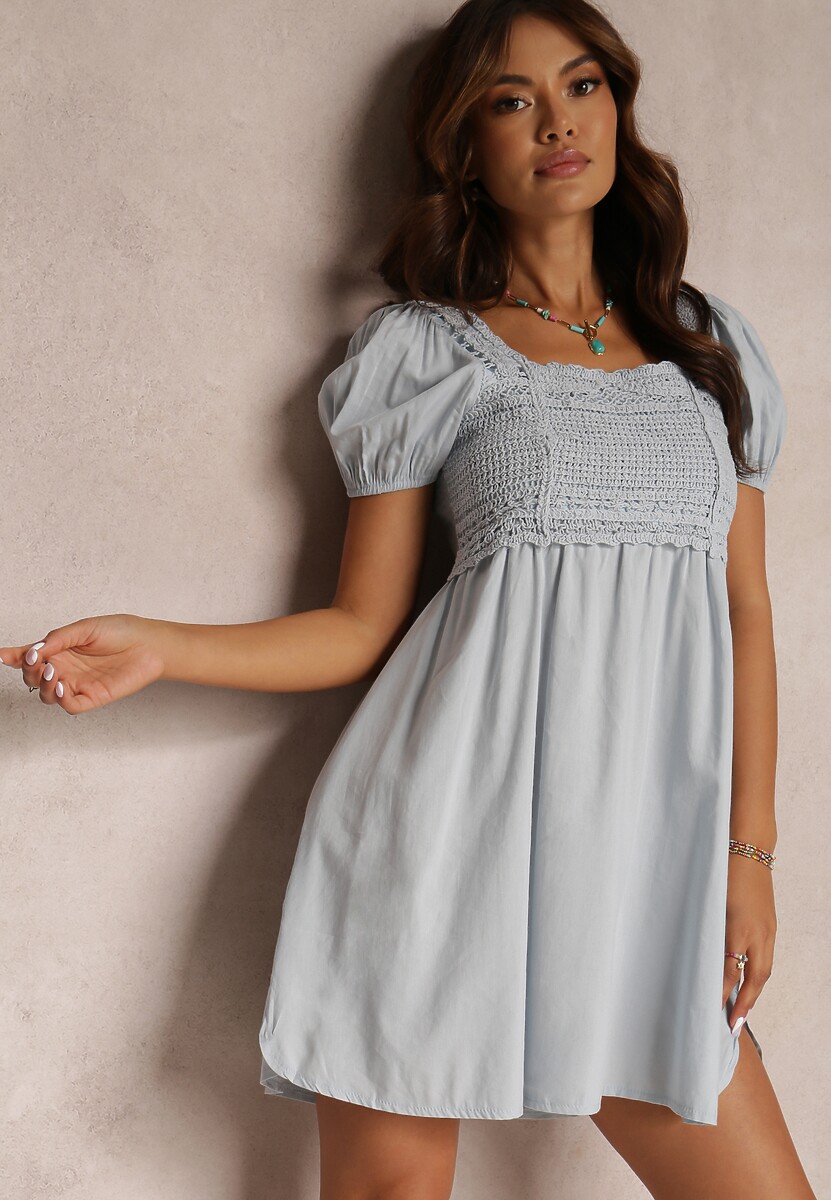 Rochie Albastră din Bumbac Xysnea 3