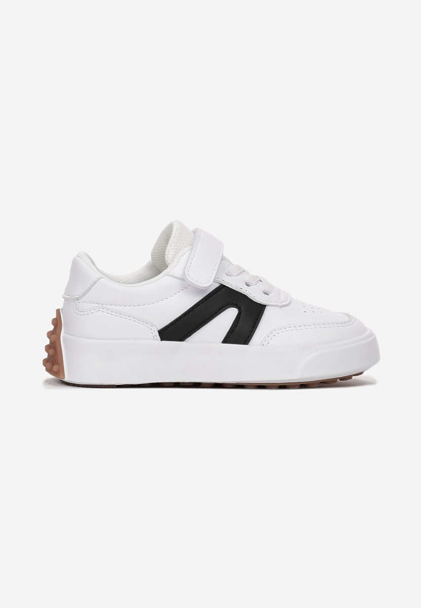 Biało-Czarne Buty Sportowe Sneakersy ze Skórzaną Wkładką Culena 1