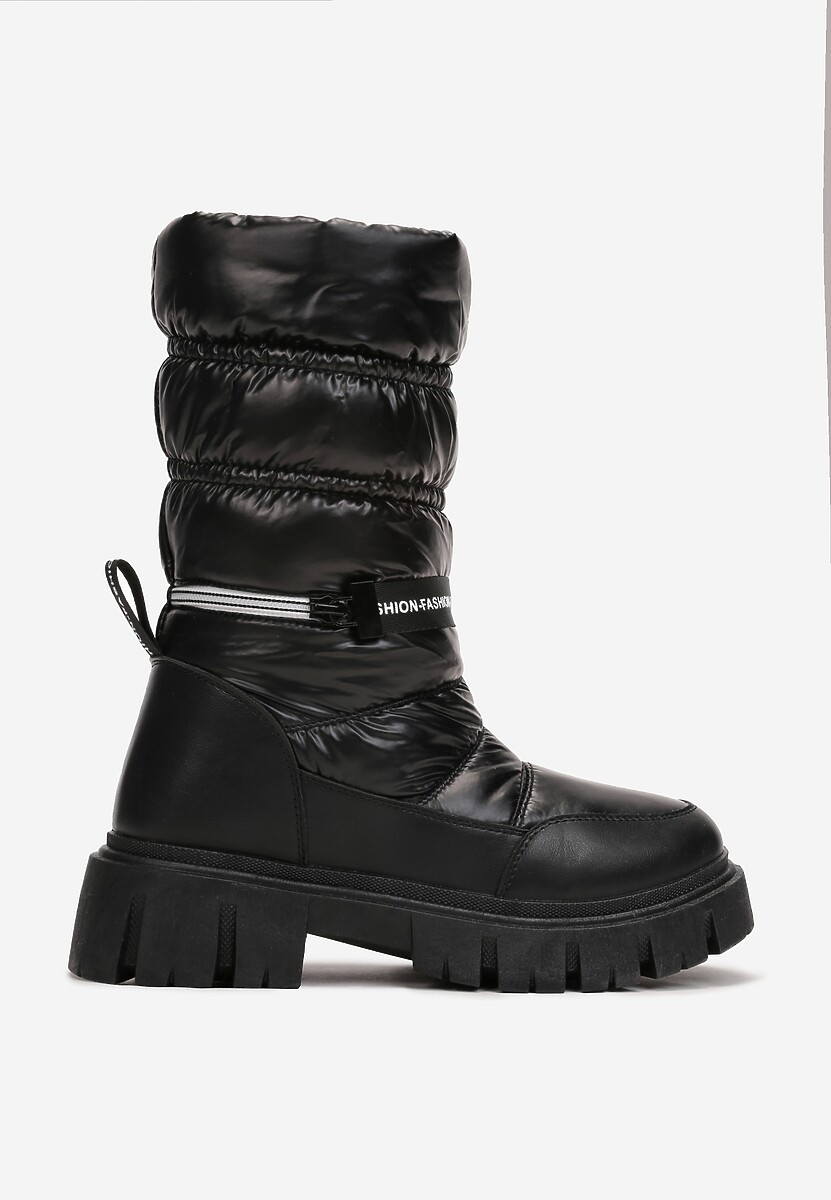 Czarne Śniegowce Pikowane Moon Boots Fytia 3