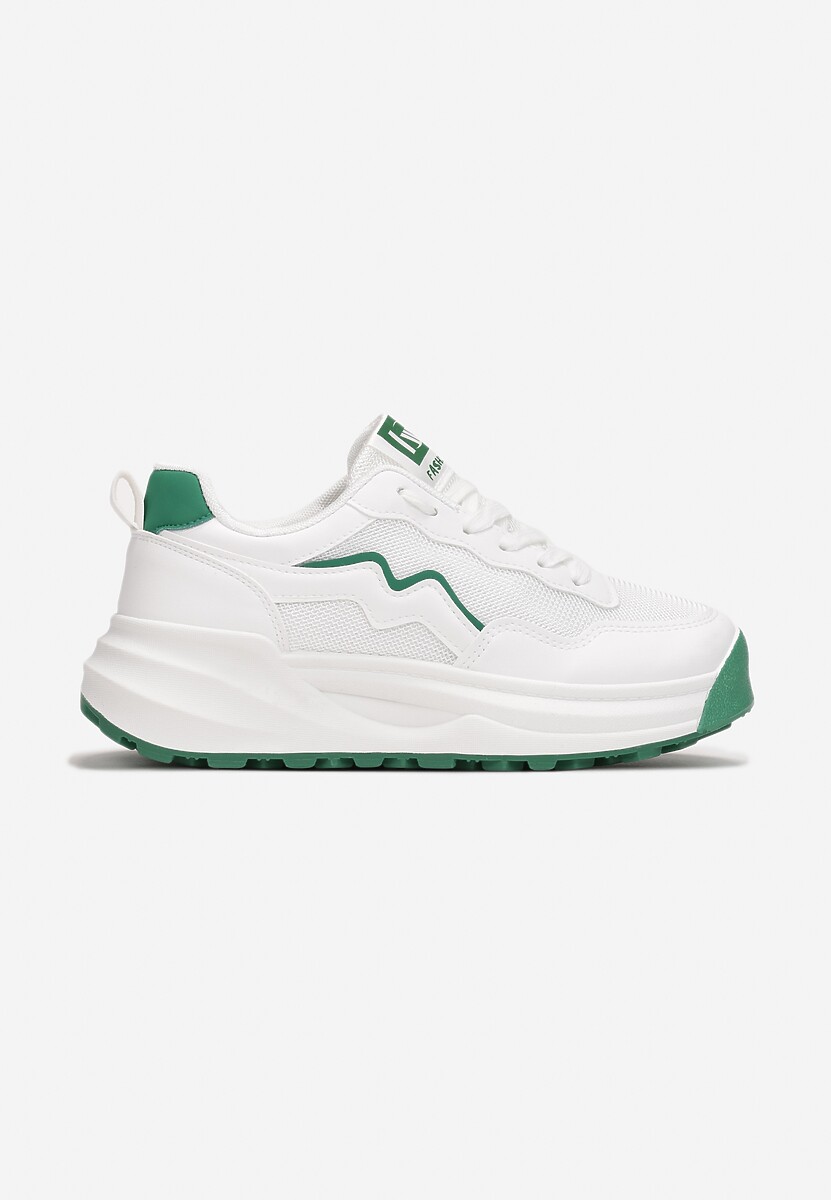 Biało-Zielone Sneakersy Dineen 3