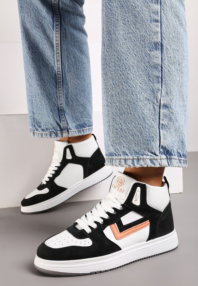 Biało-Czarne Sneakersy Maeramiia 3