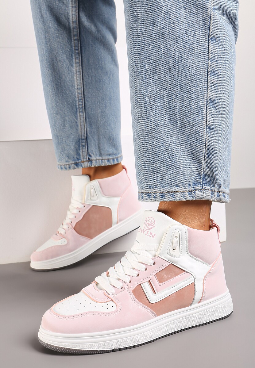 Biało-Różowe Sneakersy Maeramia 3
