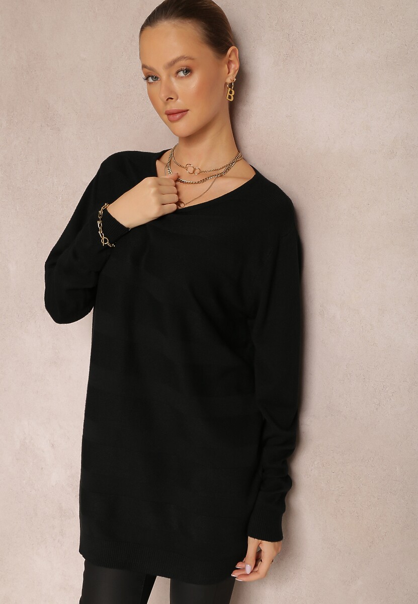 Czarny Sweter Oversize Micha 2