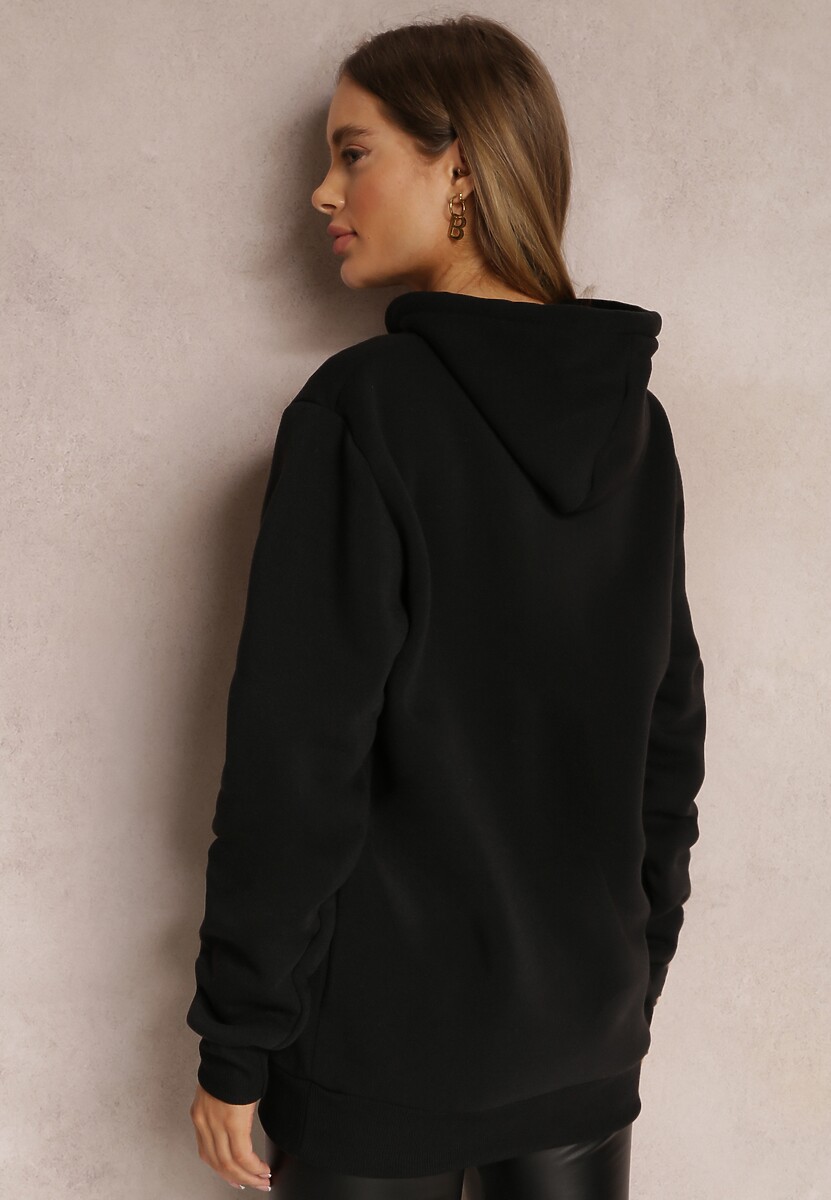Czarna Bluza Oversize z Kapturem Demili 3