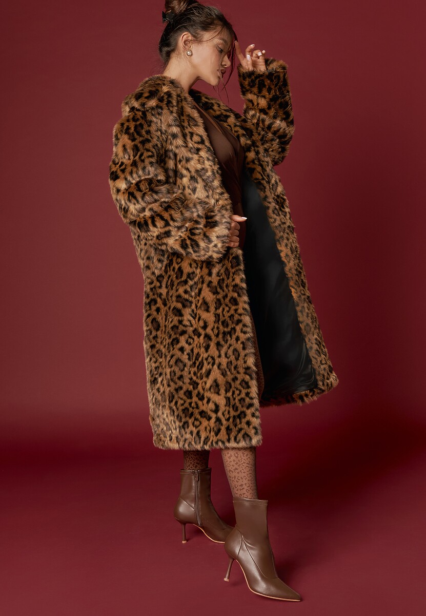 Brązowe Botki na Szpilce z Dopasowaną Cholewką Hilila 2