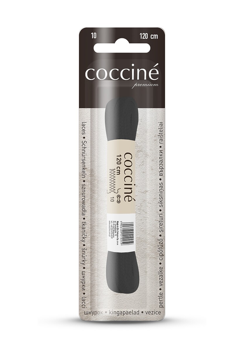 Czarne Grube Sznurówki Bawełniane do Butów 120 cm Coccine 1