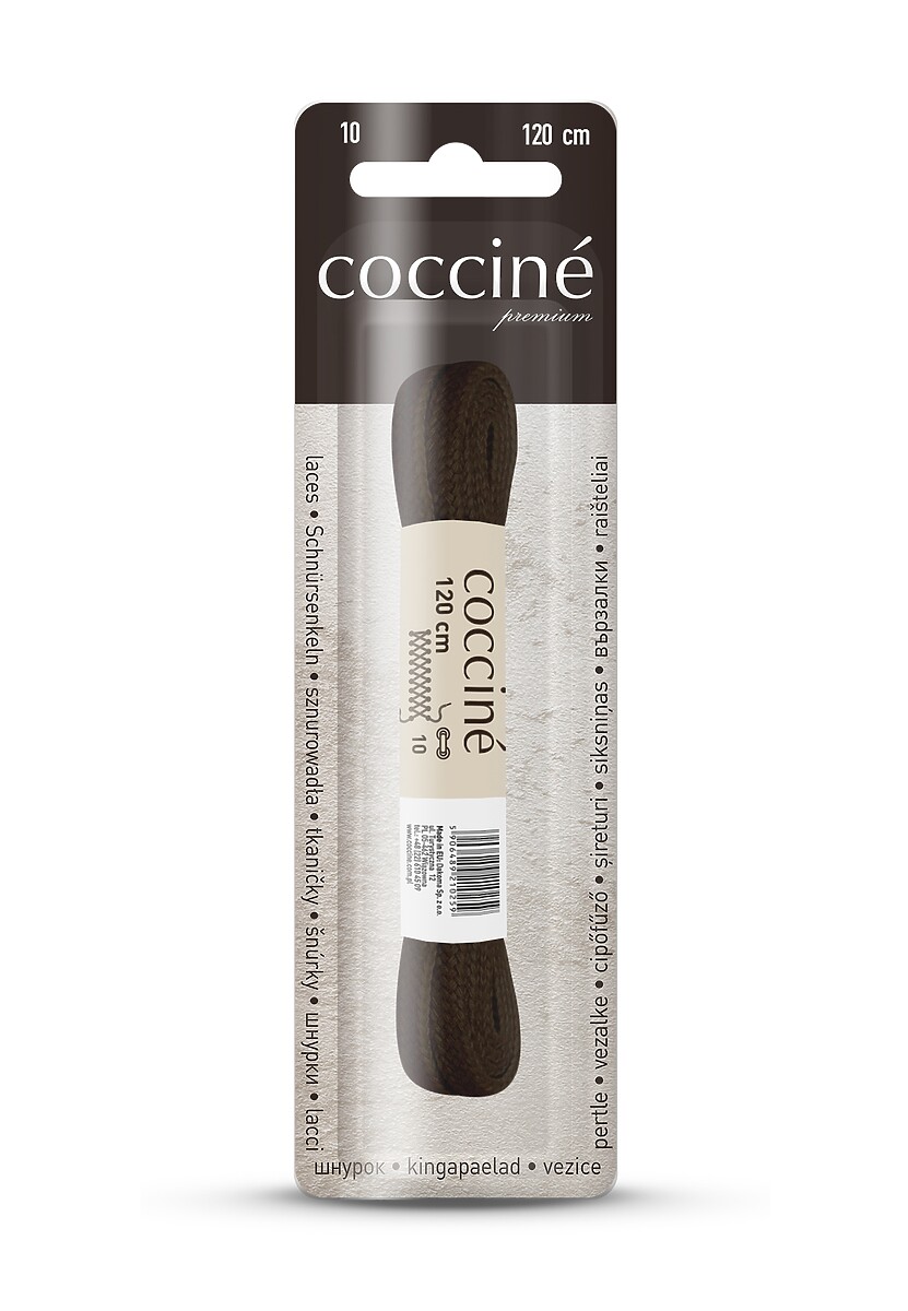 Brązowe Grube Sznurówki Bawełniane do Butów 120 cm Coccine 1