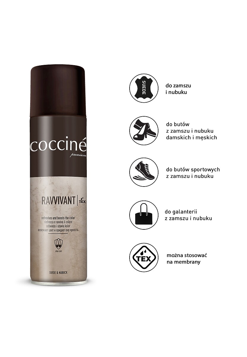 Czarny Odświeżający Spray do Zamszu i Nubuku Coccine 3