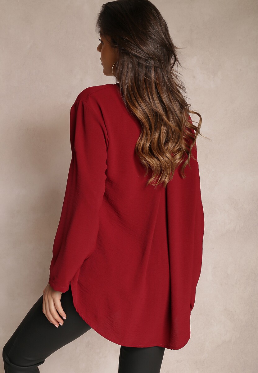 Bordowa Bluzka z Naszyjnikiem Netave 3