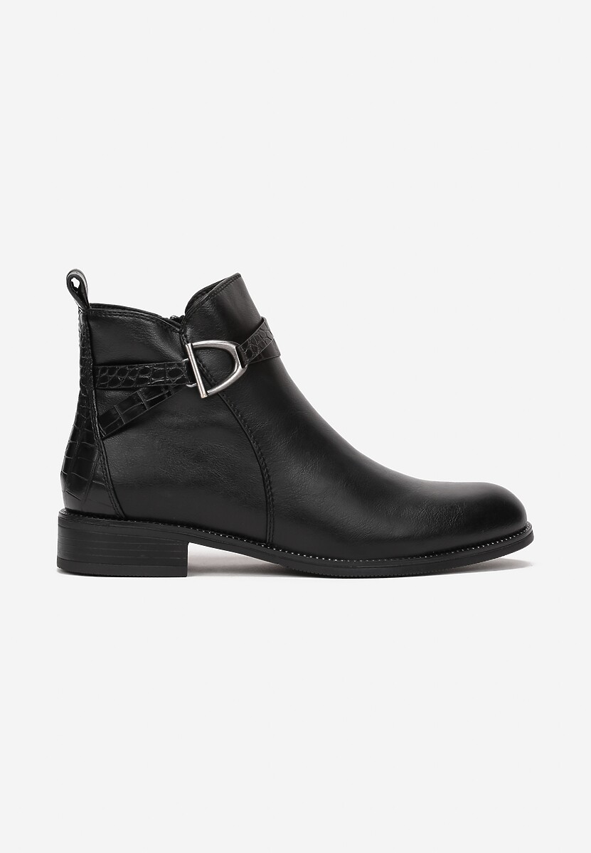 Ghete Botine Negre cu Cataramă Cholle 3