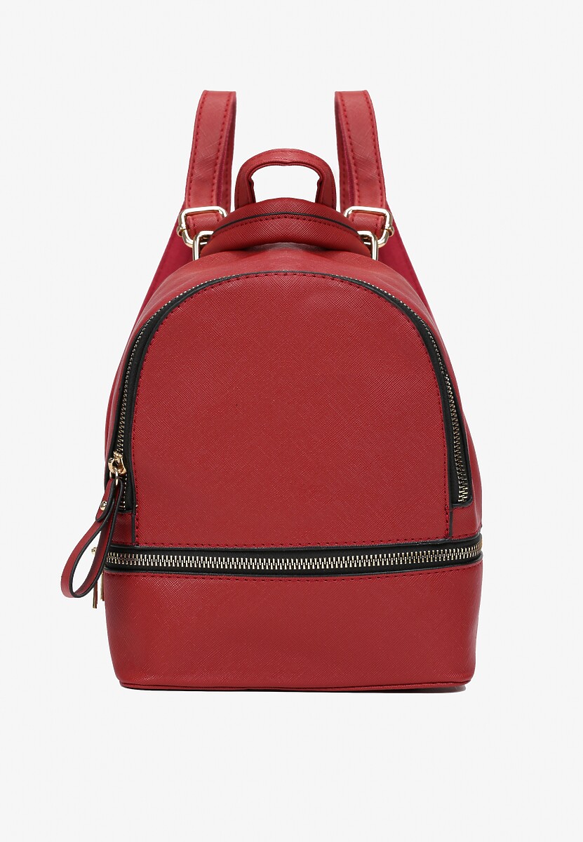 Czerwony Plecak Miejski z Ozdobnym Suwakiem Malna w Www.renee.pl