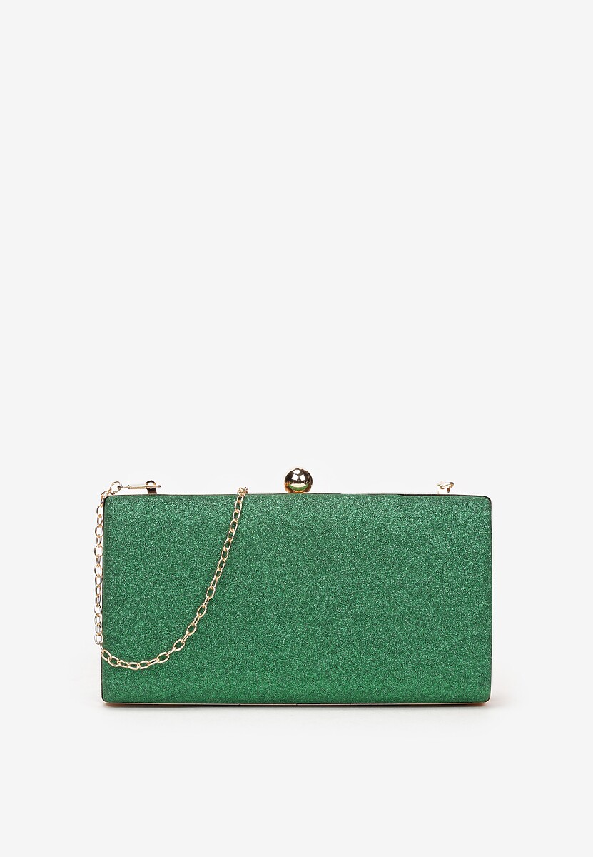 Zielona Torebka Brokatowa Kopertówka Adelanze 2