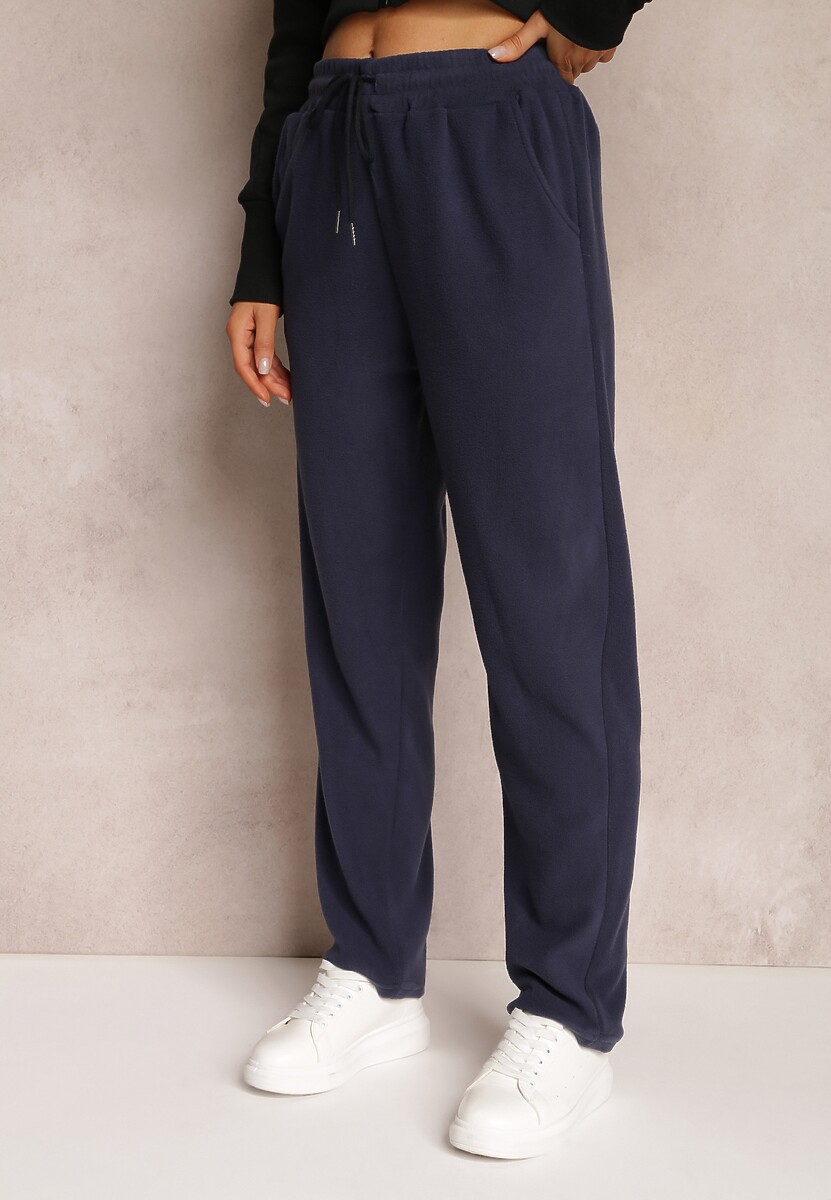 Pantaloni de trening bleumarin cu elastic în talie Imith 1