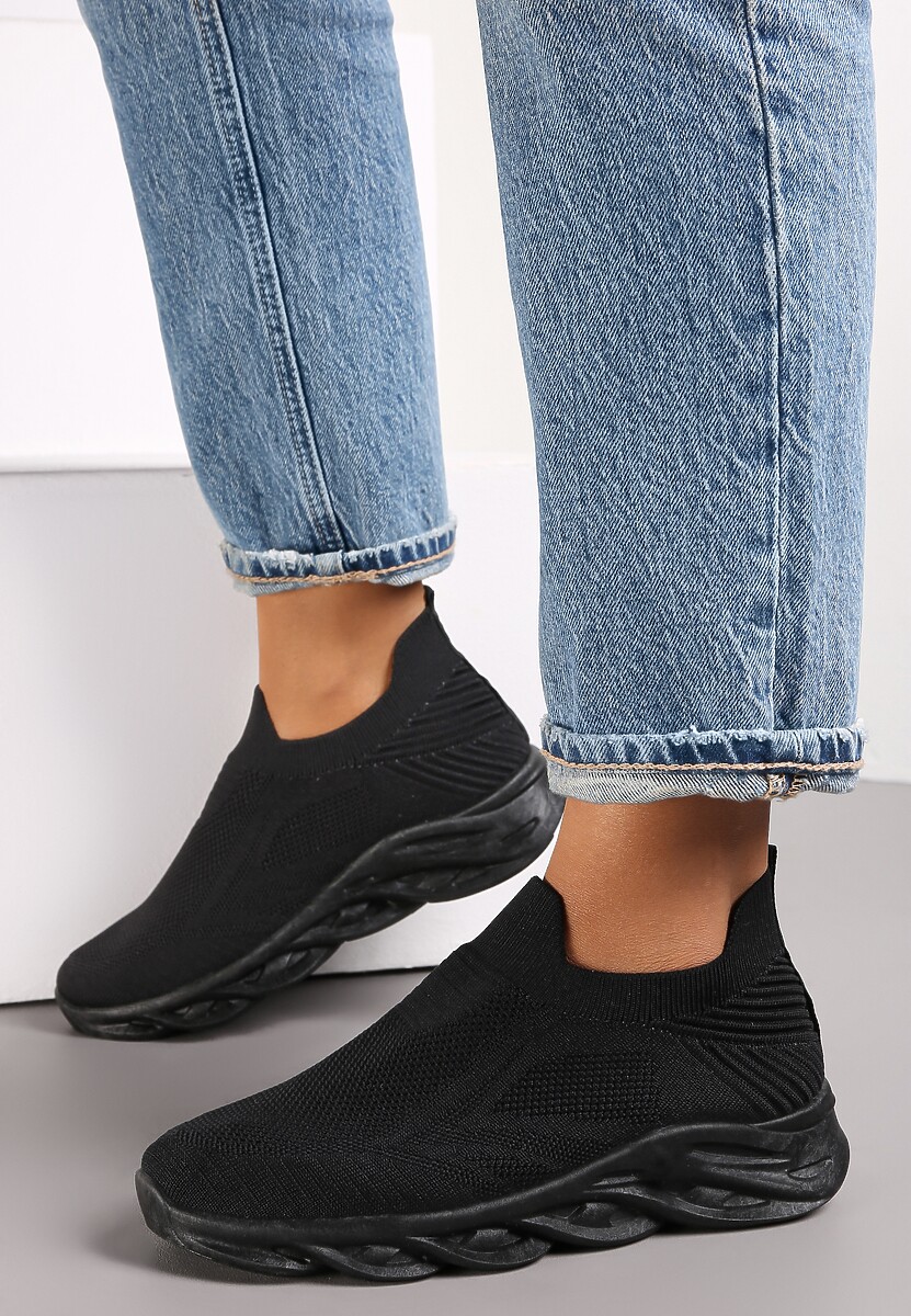 Czarne Buty Sportowe Wsuwane Skarpetkowe Chassy 2