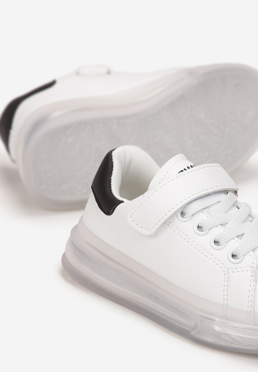 Czarne Buty Sportowe na Transparentnej Platformie Lirabellea 3