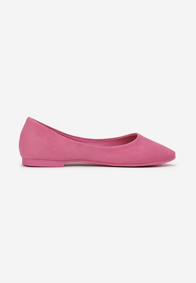 Balerini Fucsia Slip On din piele intoarsa ecologica Samanvi 3