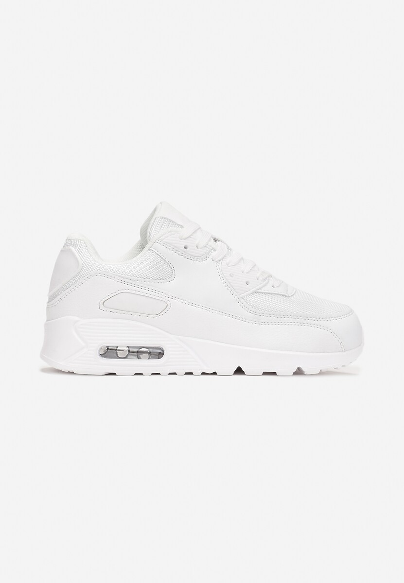 Białe Sznurowane Sneakersy na Grubej Podeszwie Sayre 3