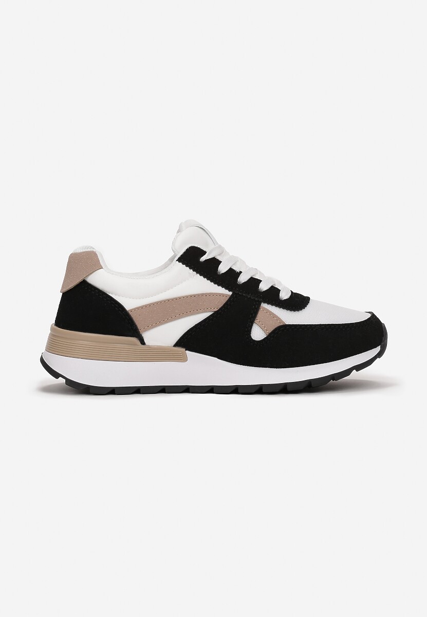 Biało-Czarne Sneakersy na Grubej Podeszwie Pheona 3